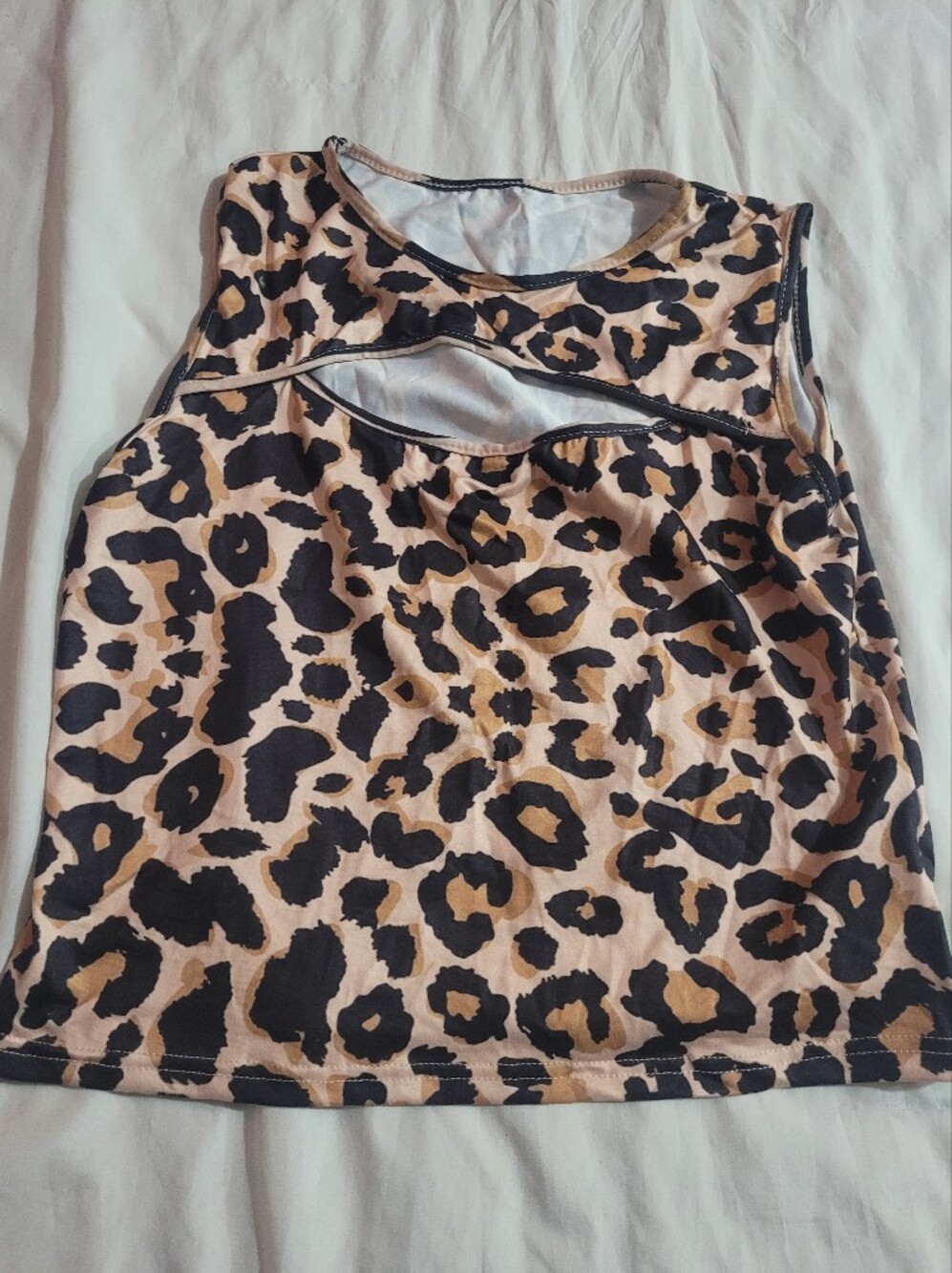 Leopard Print Satin Chemise Slip in Tan and Black